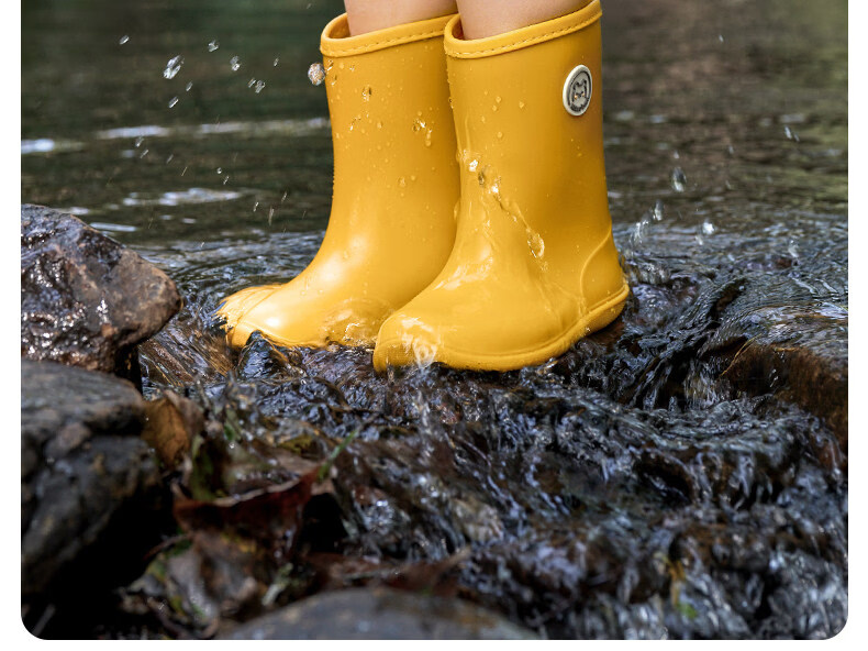 Nido Bear Kids Rain Boots Baby Non-Slip Waterproof Shoes Boys Girls School Shoes YX2518 Size 17 7