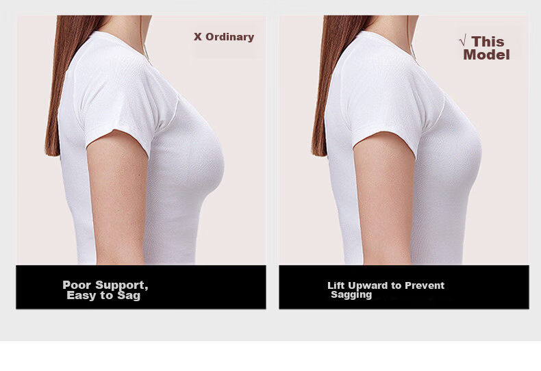 GUJIN Mulberry Silk Women's Lingerie Small Bust Push-Up Lift Side Support Wireless Anti-Sagging New Bra White 4