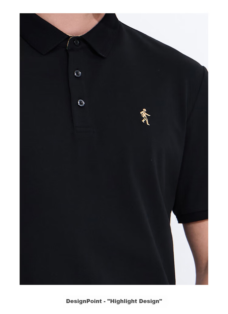 Dance with Wolves [Pure Cotton & Sweat-Absorbing Breathable] Summer Skin-Friendly Comfortable Men's Short Sleeve Polo Shirt 803 Off-White 165 2