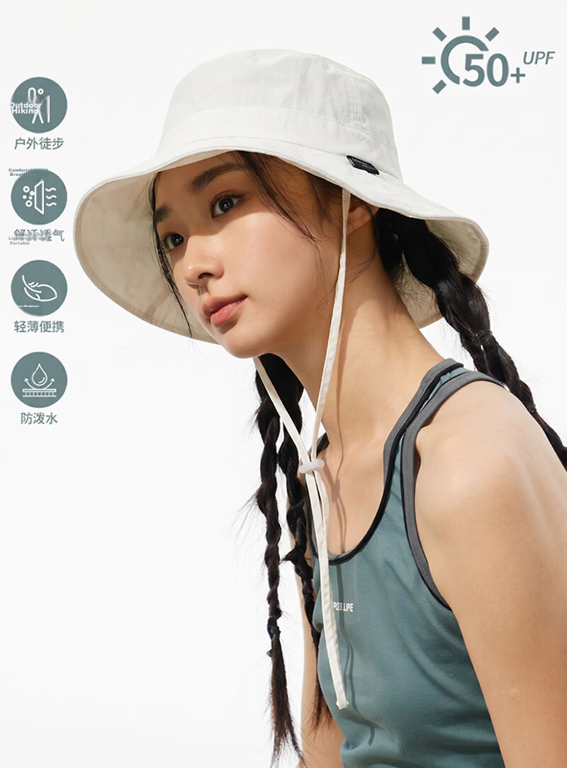 MMOPTOP Quick-Dry Sun Protection Fisherman Hat Women Simple Bucket Hat Wide Brim Breathable Lightweight Foldable Sunshade Hat Men 1
