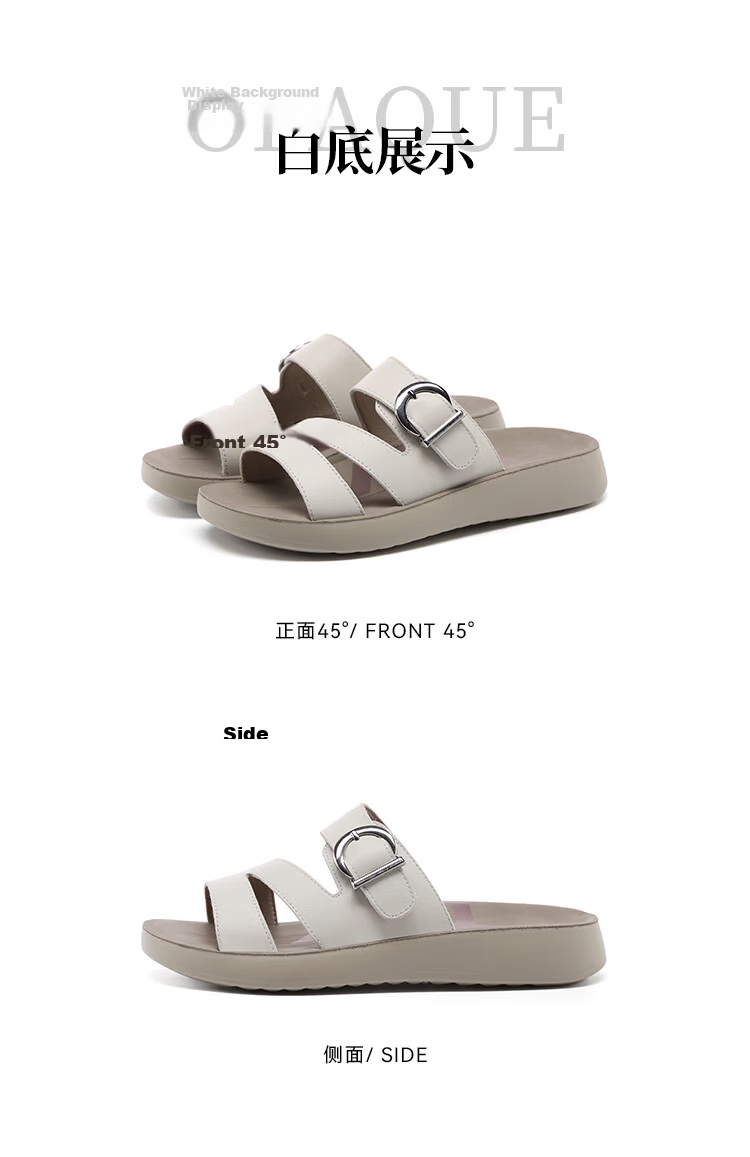 Red Dragonfly Women's Thick Sole Birkenstock Style Slide Sandals Soft Sole Non-Slip Beach Shoes WTK265081 Off-White Size 37 9