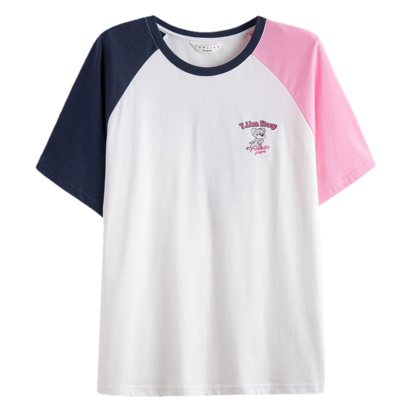 TonLion 2026 Summer New Women's Short Sleeve Raglan Sleeve Fashion Loose Casual T-Shirt
