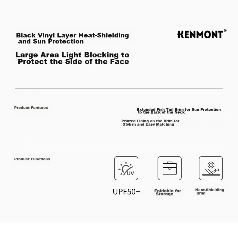 Kenmont 2026 New Oversized Brim Sun Hat UV Protection Large Head Circumference Women's Sunshade Hat 6324 2