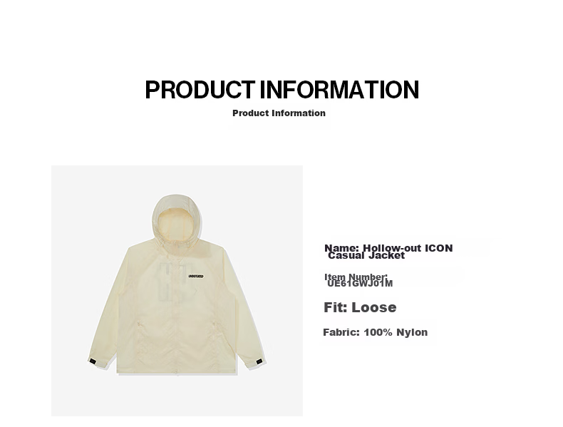 UNDEFEATED Five Stripes Official Spring New Hollow Pattern ICON Casual Jacket Off-White M 17