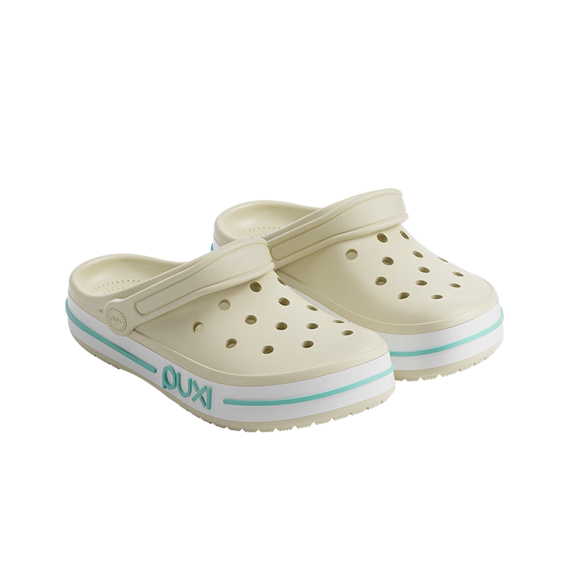 Poxi Men's Outdoor Perforated Shoes for Hiking, Driving, Fishing, Wear-Resistant, Non-Slip Sports Slippers for Women, Light Apricot Color, Size 37-38