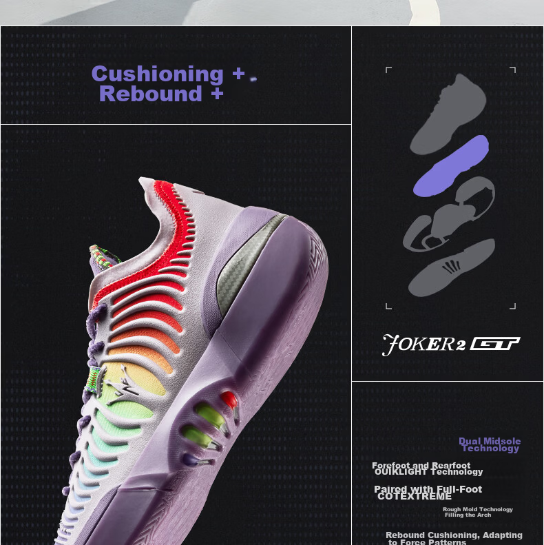 361° Joker 2 GT Jokic Basketball Shoes Men's Breathable Youth Training Cushioning Sports Shoes 672611111-3 14