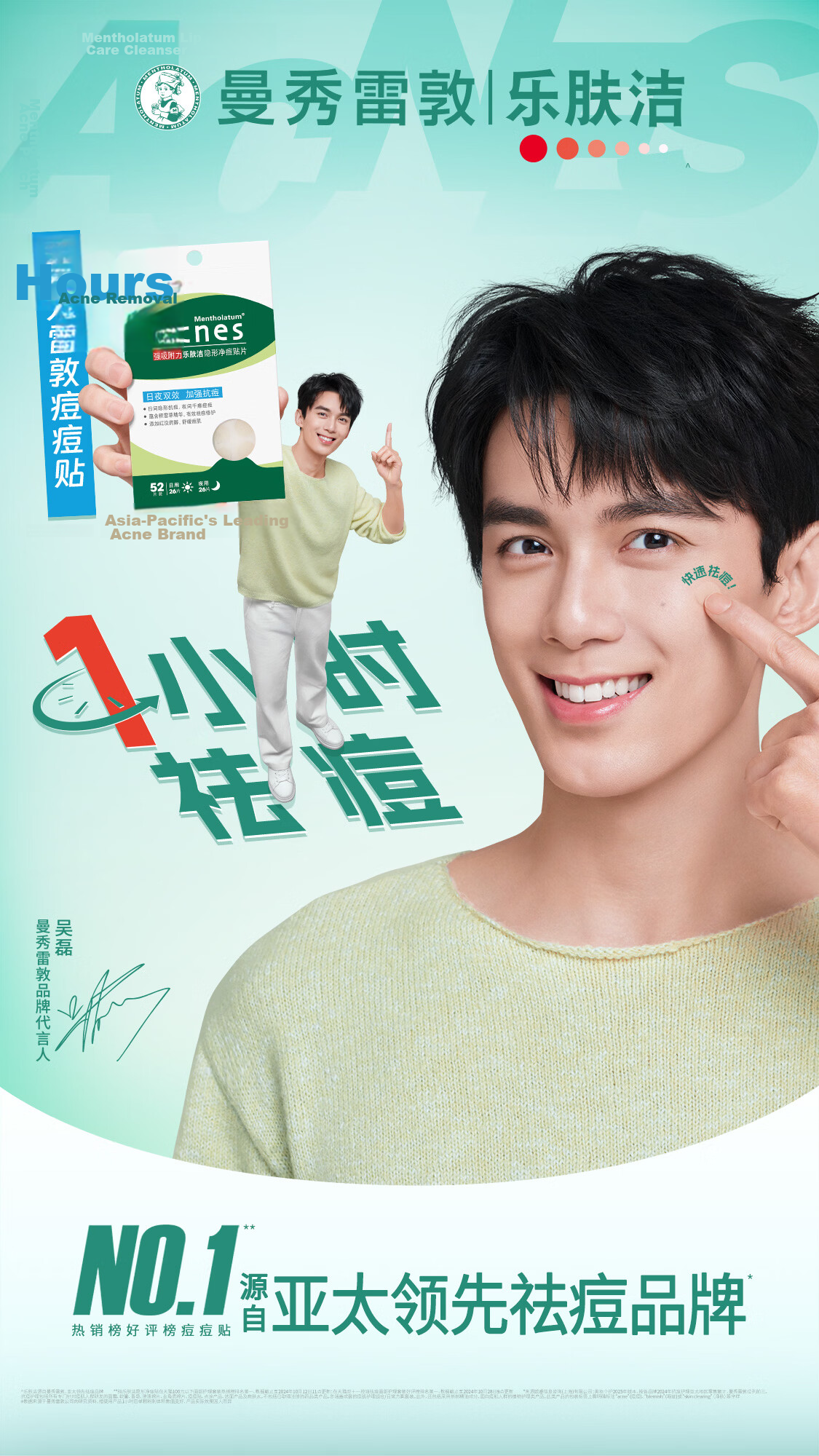 Mentholatum Lipcare Invisible Acne Patch Concealer Anti-Acne Day and Night Dual Effect 52 Pieces Pimple Absorbing Invisible Patch for Girls Dating Essential 2