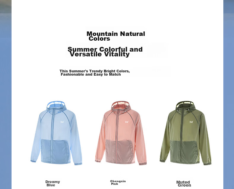 361° Sunscreen Jacket Unisex Spring Summer UPF50+ UV Protection Sports Outdoor Coat 0601F Super Black L 8