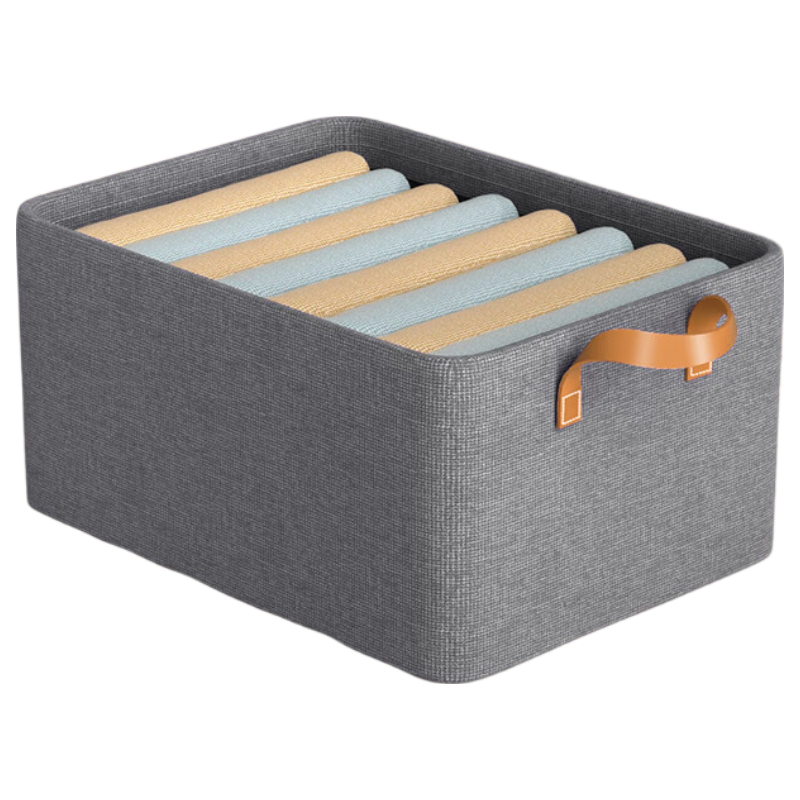 Jiabangshou Fabric Storage Box, Wardrobe Organizer, Clothes Storage Container, 28L Capacity, Set of 3