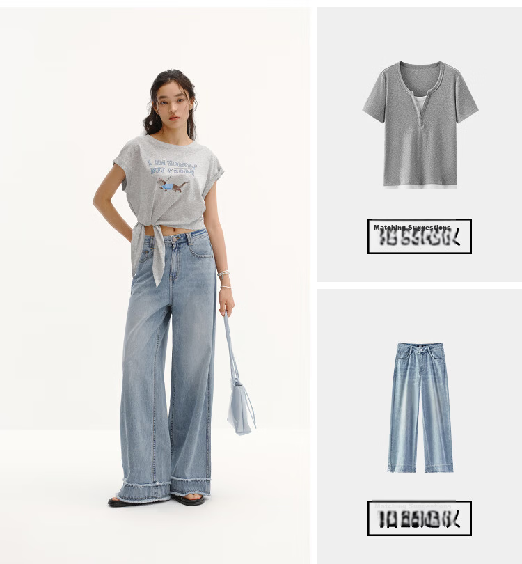 Semir Mall Edition | Illustrator Collaboration Women's Summer Short Loose Graphic T-Shirt 2026 Top 101326100040 6