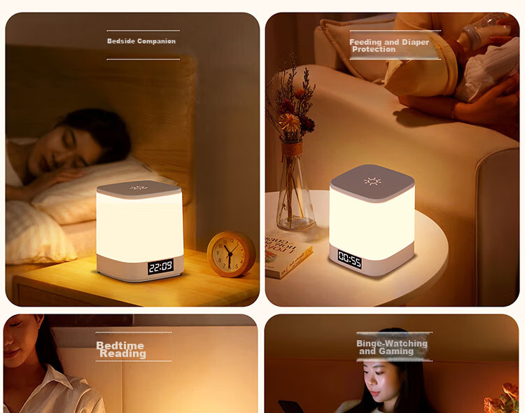Heart LocK Rechargeable Night Light Baby Feeding Night Lamp Bedroom Bedside Atmosphere Light Remote Control Sleep Companion Long Battery Life Tap Light [Clearance Sale] 5