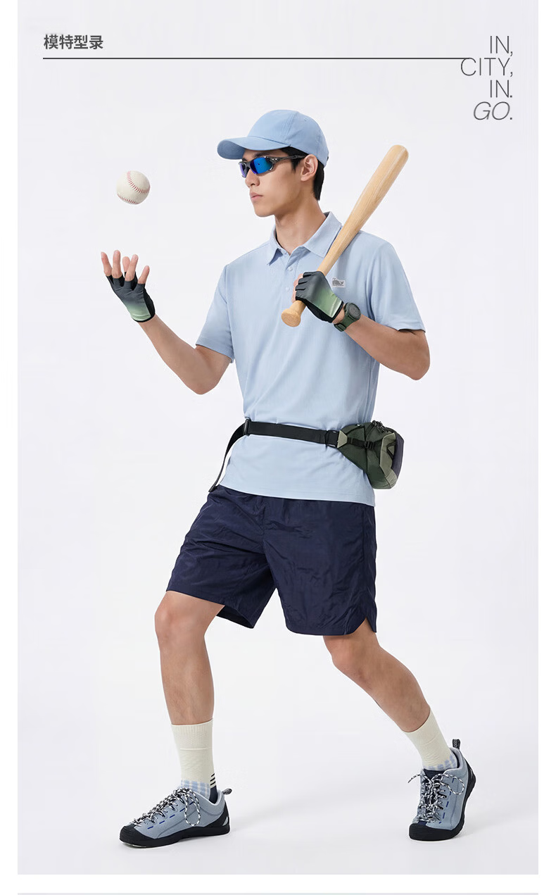 Baleno Small Whale Men's Summer Cotton Pique Breathable Loose Fit Skin-Friendly Casual Polo Shirt Short Sleeve Top 9