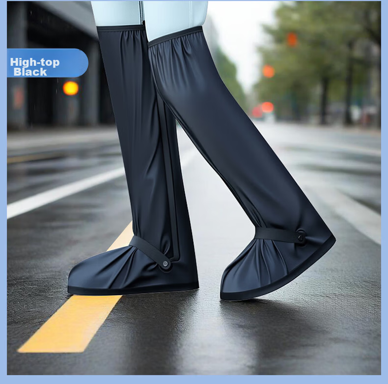 SooGree Waterproof Shoe Covers Wear-Resistant Dirt-Resistant Non-Slip Thickened Rain Shoe Covers Outdoor Splash-Proof Rain Boot Covers 16