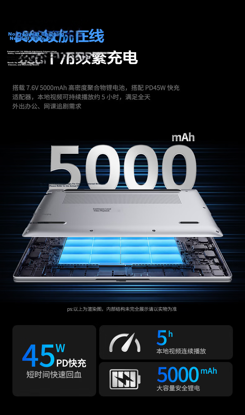 Lenovo Investment Brand Yinenozer Laptop 2026 New P14H 14.1-inch HD Lightweight Office Study Intel Processor 8GB 256GB 10