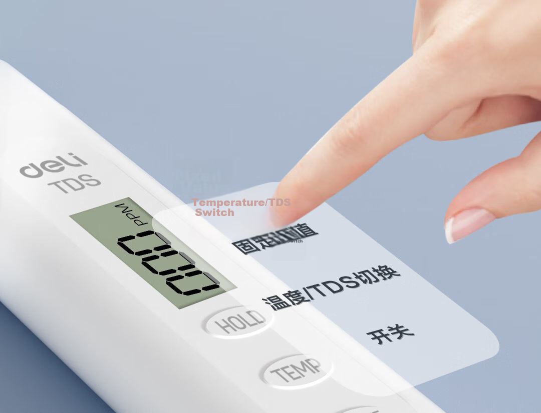Deli TDS Water Quality Tester Pen High Sensitivity Digital Water Temperature Meter for Home Tap and Purified Water Detection Instrument 14