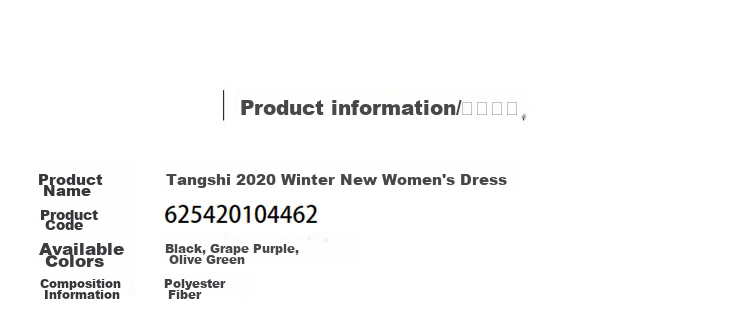 TonLion 2024 Women's Fleece High Neck Knit Long Sleeve Dress Black S 2