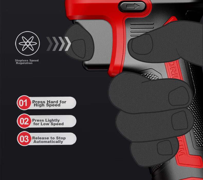 Delixi Electric 16.8V Brushless Cordless Drill Electric Screwdriver Household Tool Set High Power Drill 18