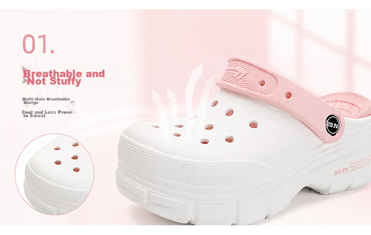 Warrior Women's Hollow Toe Slippers Outdoor Beach Sandals Four-Season Cool Slippers SDJ-0603 White Purple Size 37 10