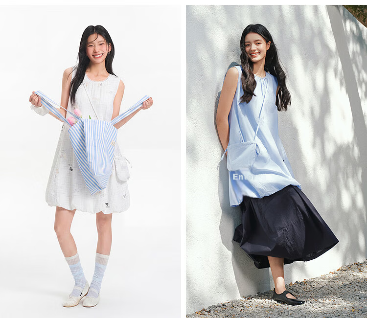 Semir Summer Dress with Crossbody Bag Textured Bubble Skirt 2026 Sleeveless Dress 101326114012 4