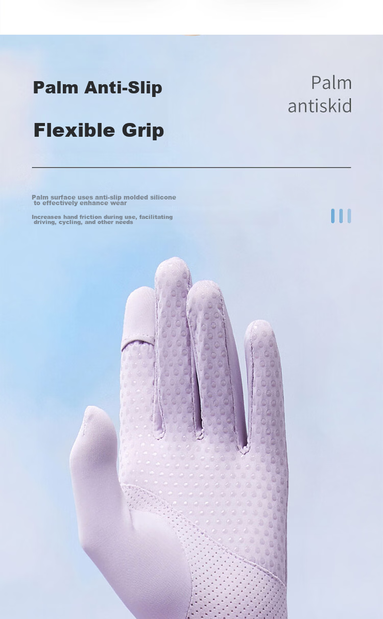 Ning'an Long Sun Protection Gloves UV Protection Sleeve Covers Breathable Ice Silk Arm Sleeves for Women Spring Summer Driving Cycling 4