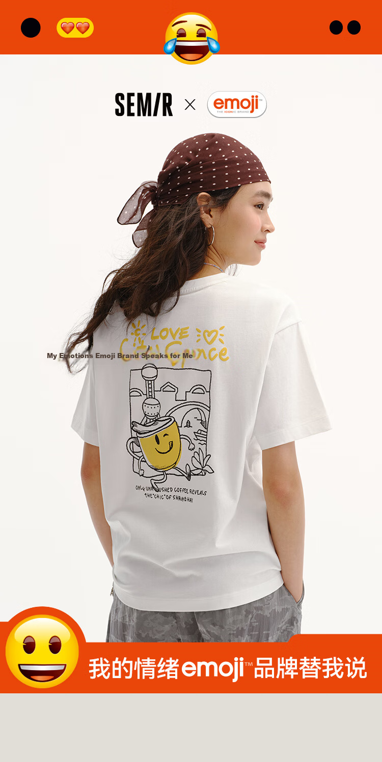 Semir Mall Edition | emoji™ Collaboration Series Women's Summer Printed Short Sleeve T-Shirt 2026 Clothing 101326100023 2