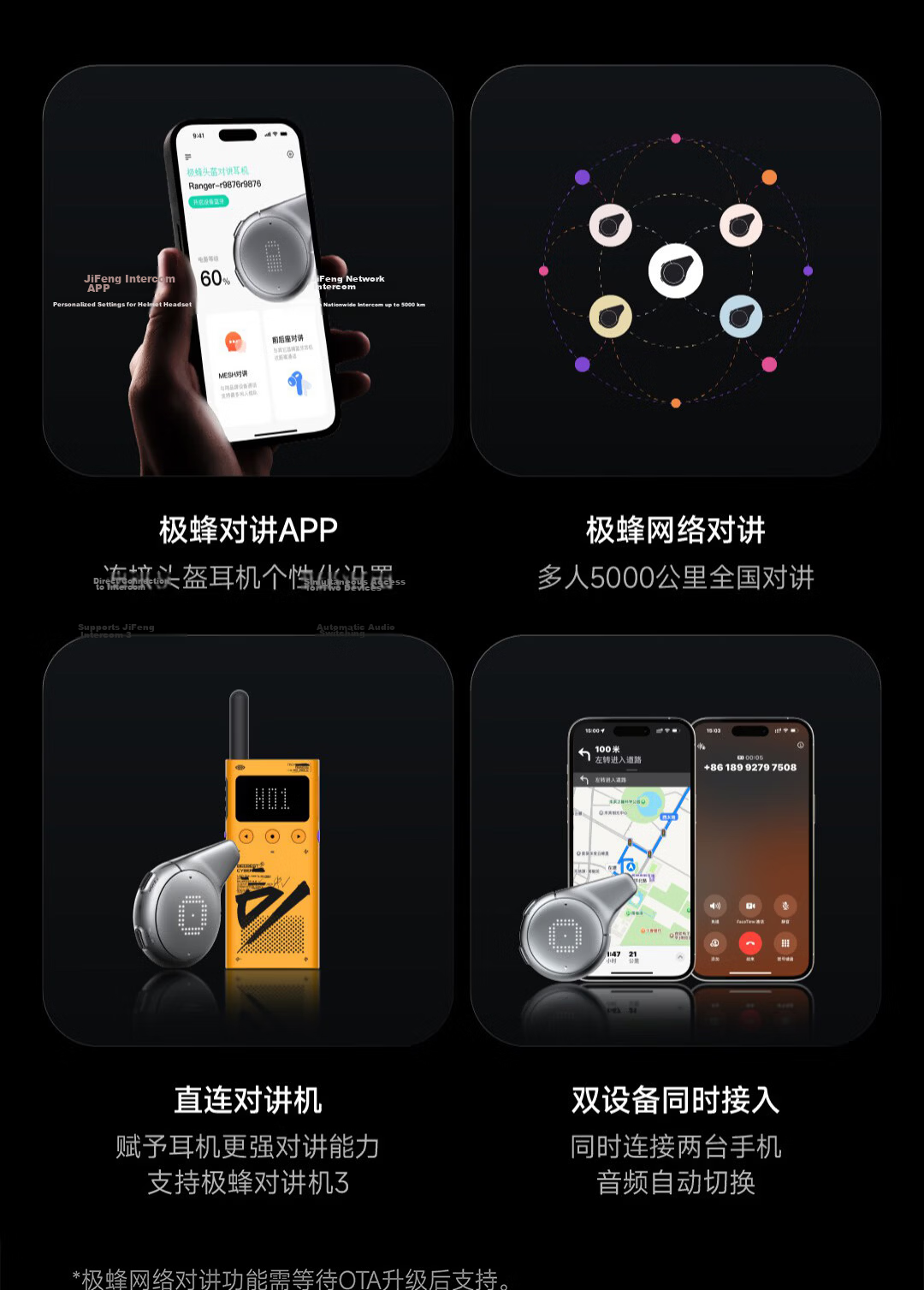 BeeBest Helmet Intercom Bluetooth Motorcycle Headset Riding Communication Equipment Long Battery Life Waterproof Earphone Single Unit Gift 22