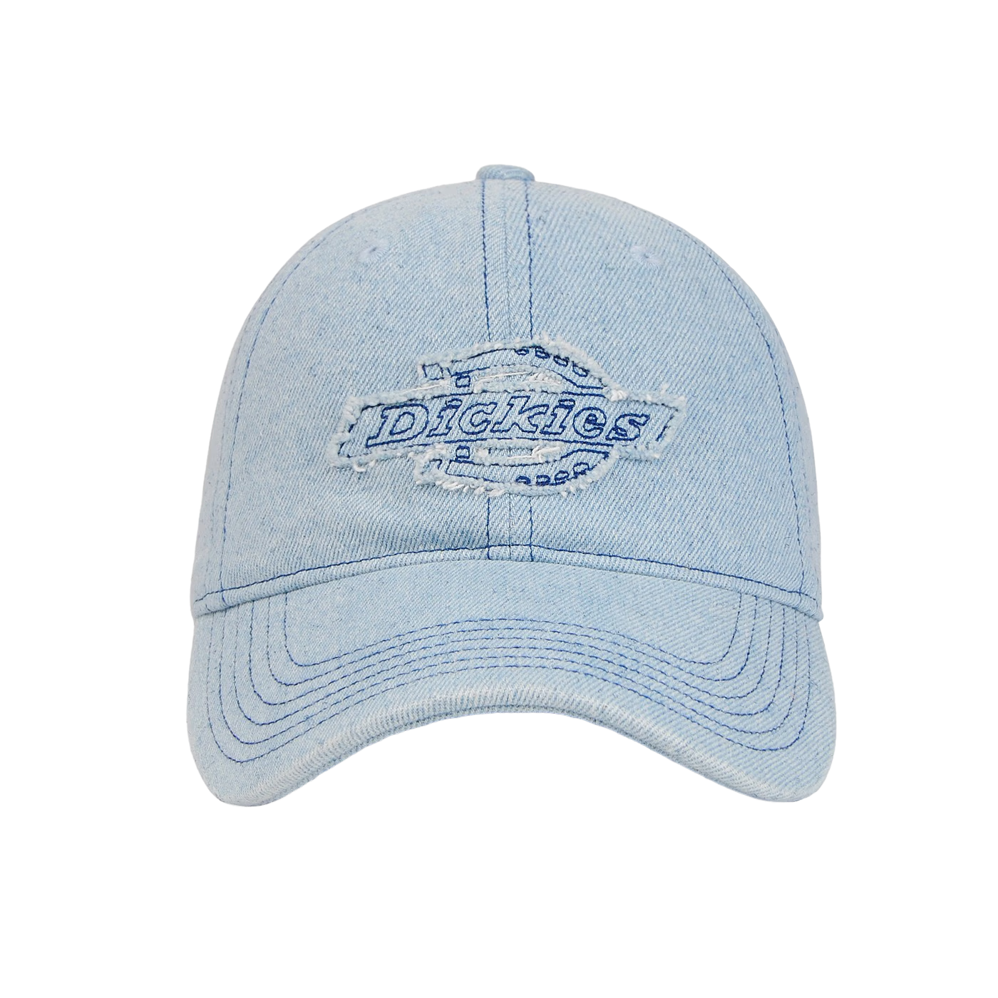 Dickies Distressed Vintage Baseball Cap Unisex Couple Sun Protection Deep Fit Duckbill Hat Light Blue