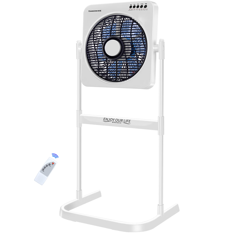 CHANGHONG Electric Fan Home Adjustable Steel Frame Oscillating Fan Remote Control Timer Floor Fan Dormitory Table Fan Desktop Small Fan Lucky Fan Six-Blade Fan FS-ZD501