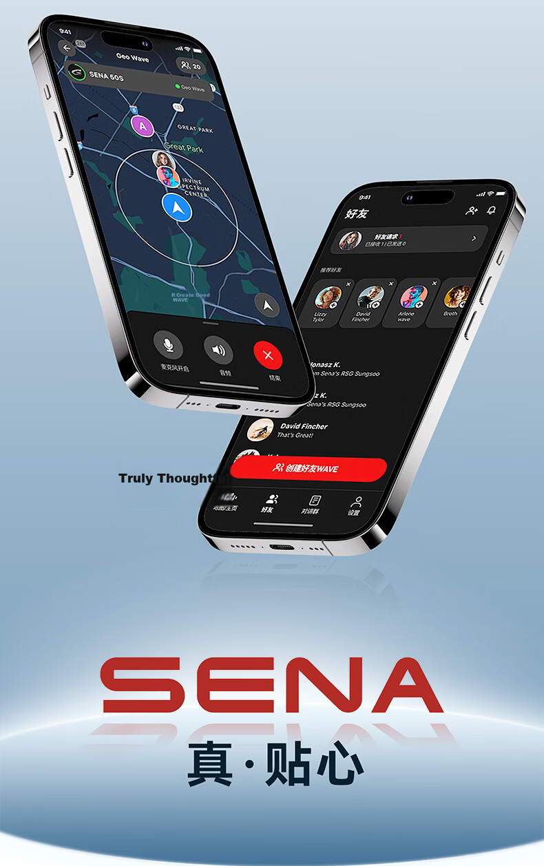 SENA C30 Motorcycle Helmet Bluetooth Headset Built-in HD Unit for Riding 32