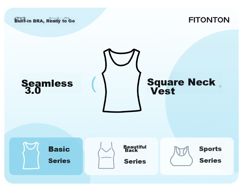 FitonTon Women's Summer 2026 New I-Strap Padded Backless Sleeveless Tank Top Outerwear 1