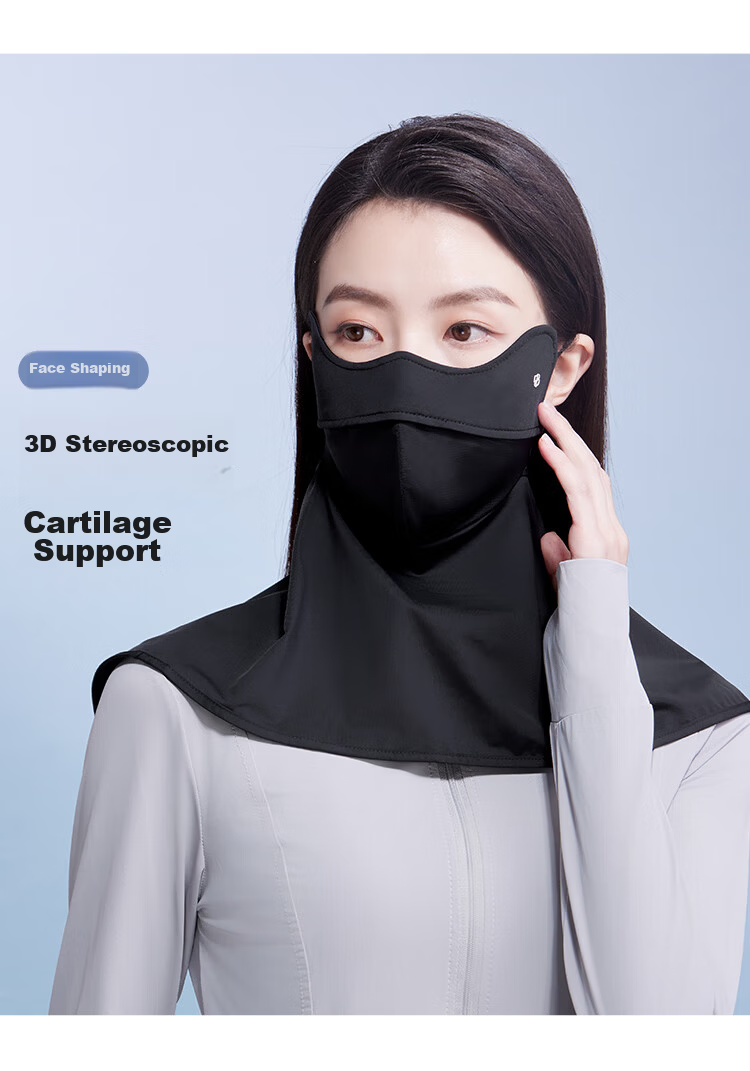 Hodo Women's UPF50+ Sunscreen Face Mask Summer Cooling Breathable Sun Protection Neck Guard UV Protection Face Bikini 3