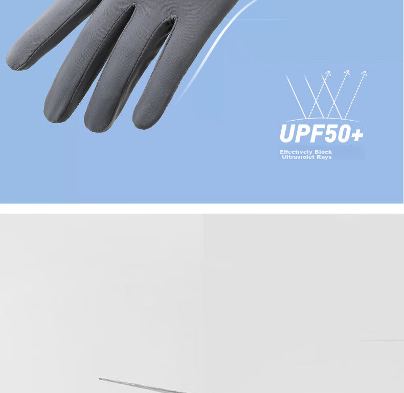 TUCANO Women's Summer Thin Sunscreen Gloves UV Protection Driving Cycling Non-Slip Fingerless Touchscreen Ice Silk Gloves 12