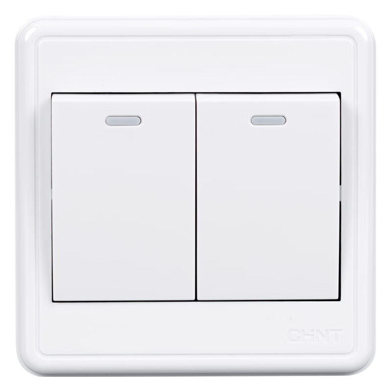 CHNT Surface-Mounted Switch And Socket Panel, 1c Series, Two-Gang Single Control