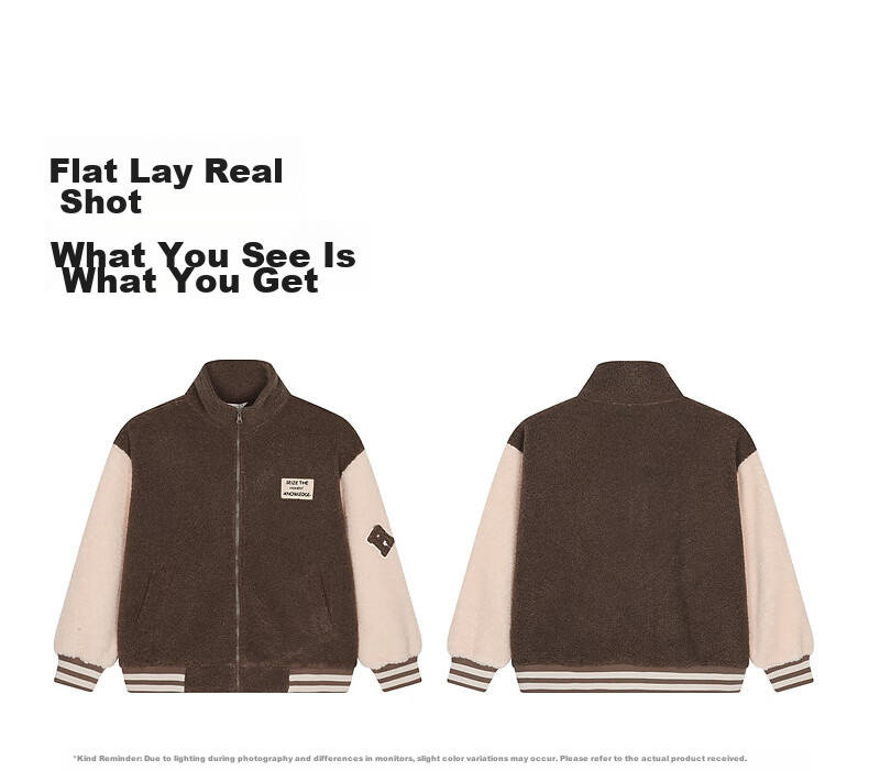 TonLion 2025 Autumn Winter Women's Stand Collar Left Chest Patch Baseball Jacket 3