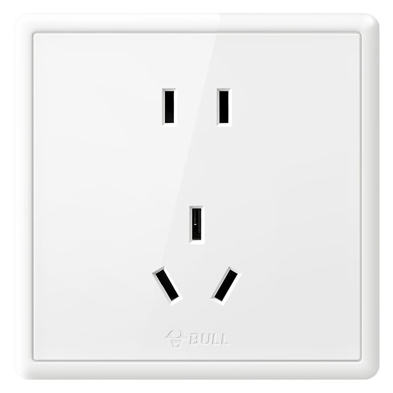BULL Switch Socket G36 Series, 10A Standard Five-Hole Socket, G36Z223, White, Concealed Installatio
