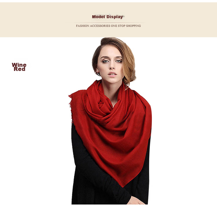 GLO-STORY Silk Wool Spring Summer Decorative Scarf Thin Mother's Day Gift Silk Scarf Women's Gift Box Success Design 3