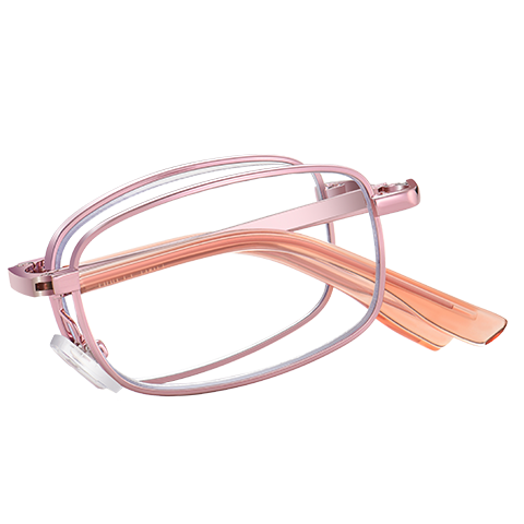 BAINIANHONG Anti-Blue Light Reading Glasses Foldable High-Definition Glasses for Women Portable Presbyopic Glasses for Elderly 1860C3-350