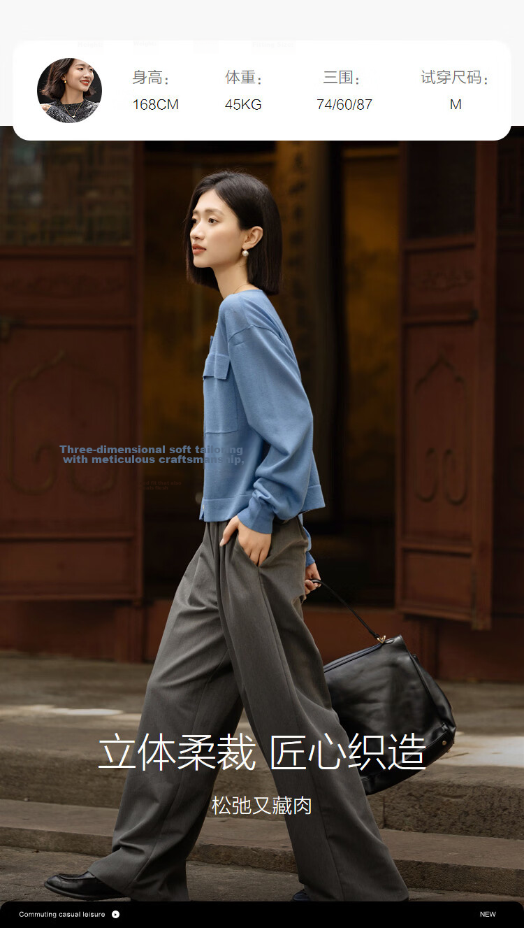 Demana Luxurious Tencel Cardigan Spring Lightweight Round Neck Patch Pocket Long Sleeve Loose Knit Sweater for Women 7
