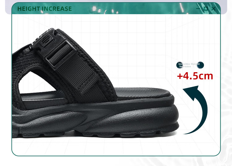 Mark Fairwhale Men's Sandals Fashion Casual Slippers Home Outdoor Beach Lightweight Trendy Black Size 43 6
