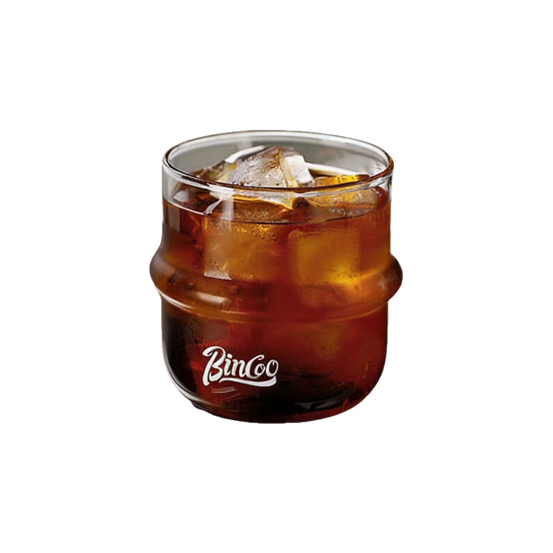 Bincoo High-Temperature Resistant Glass Coffee Cup, Stylish Ice Americano Latte Cup, Minimalist Exquisite Australian White Coffee Cup