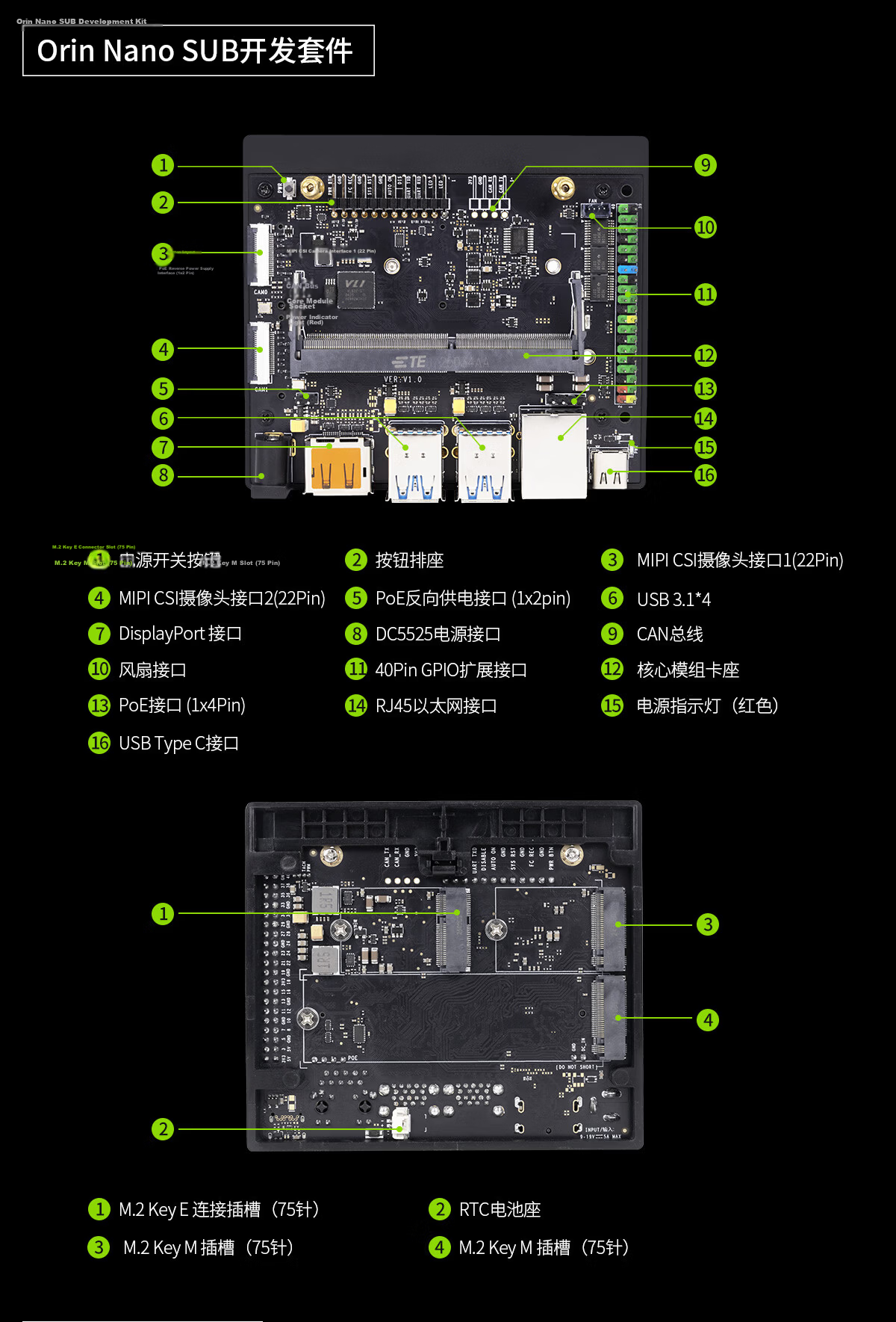 Yahboom NVIDIA Jetson Orin Nano Super 8GB Development Board ROS Main Control Kit AI Core Board Linux 18