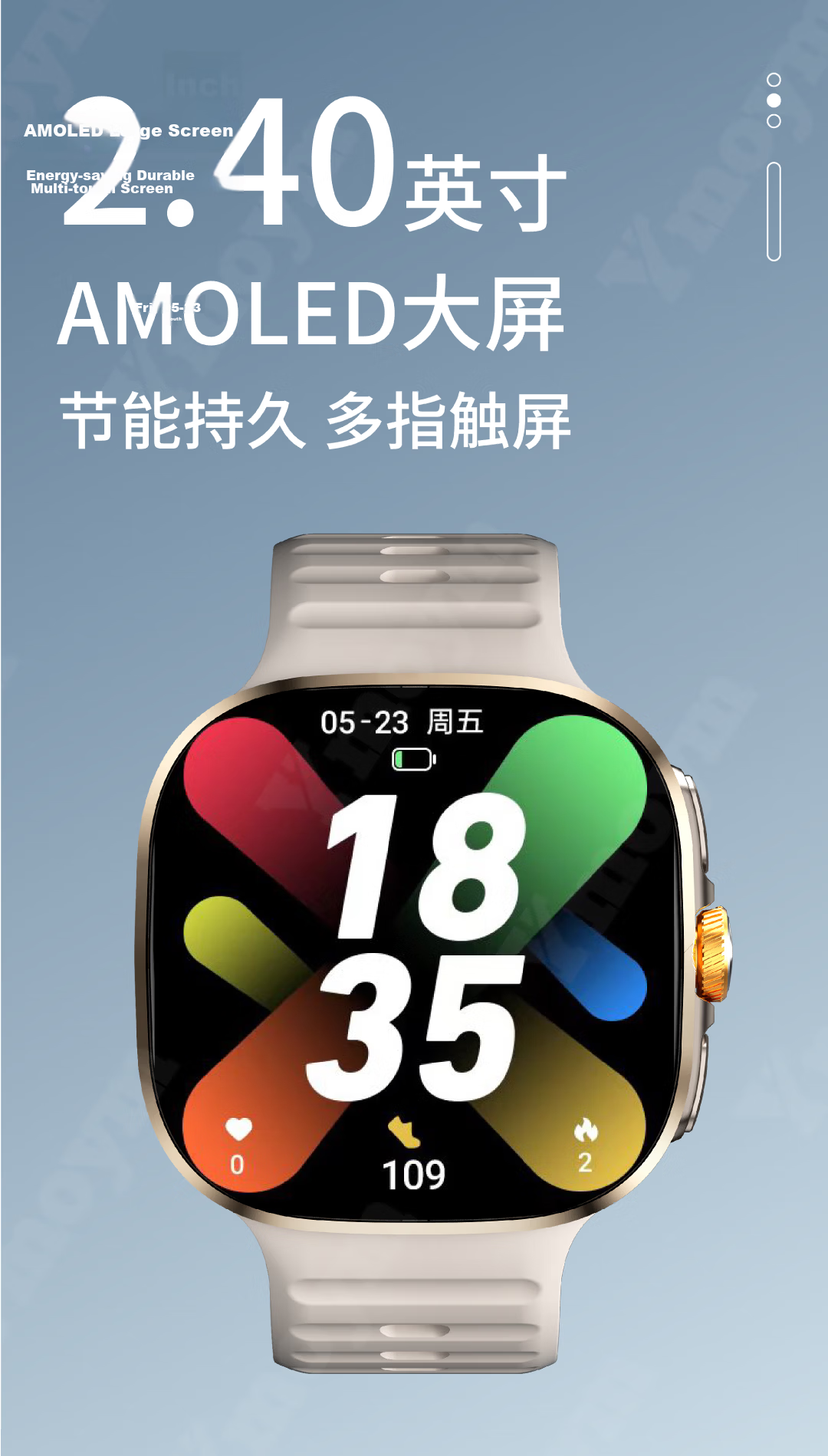 YMOYM Large Screen SIM Card Phone Smartwatch 5G SIM Card Download Video Call WeChat Ride Navigation for Adults and Students 4