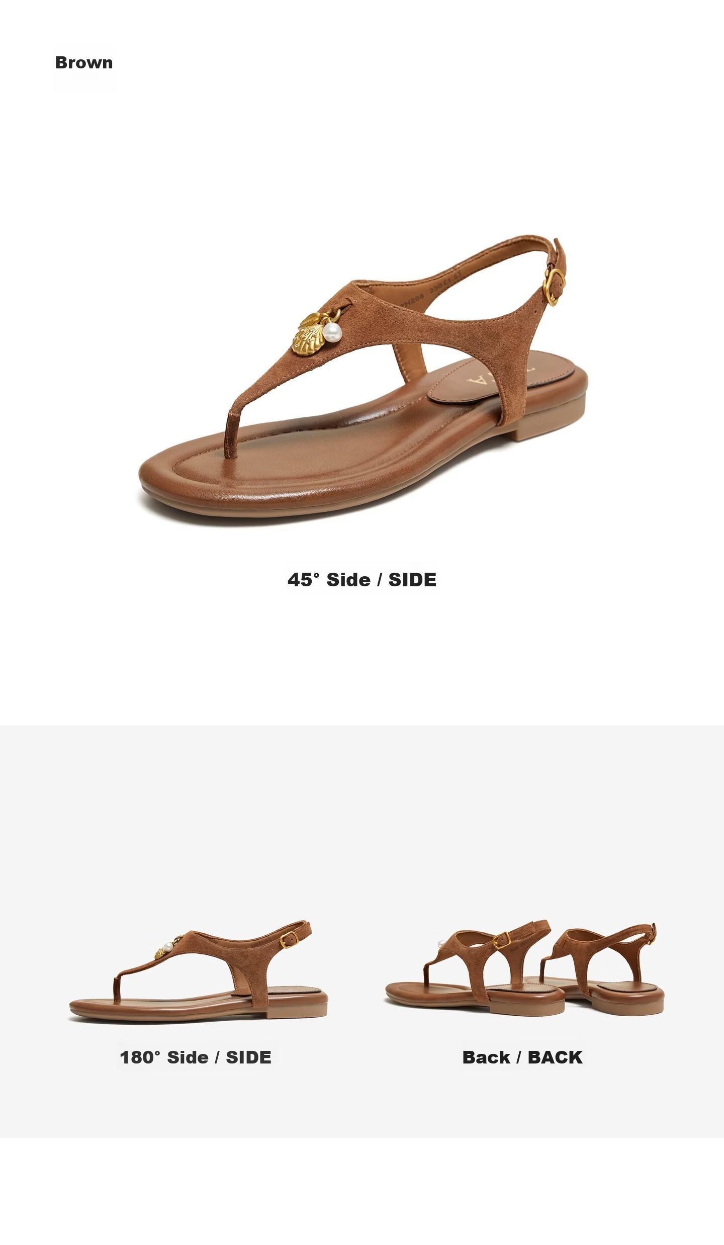 TATA Women's Summer New Vacation Flip-Flop Casual Sandals 7H208BL6 Off-White Size 36 9