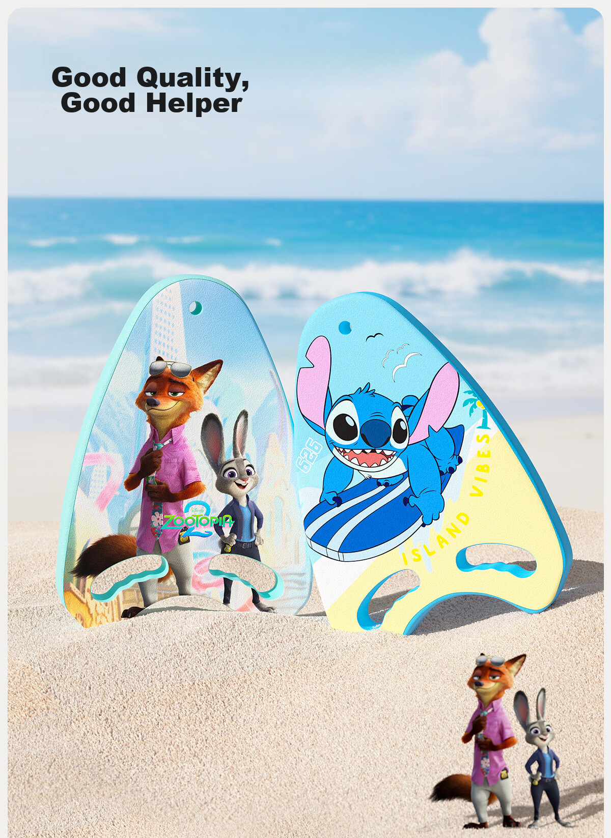 Disney Swimming Kickboard Children's Float Board Beginner Training Aid D96710S Zootopia Back Float 10