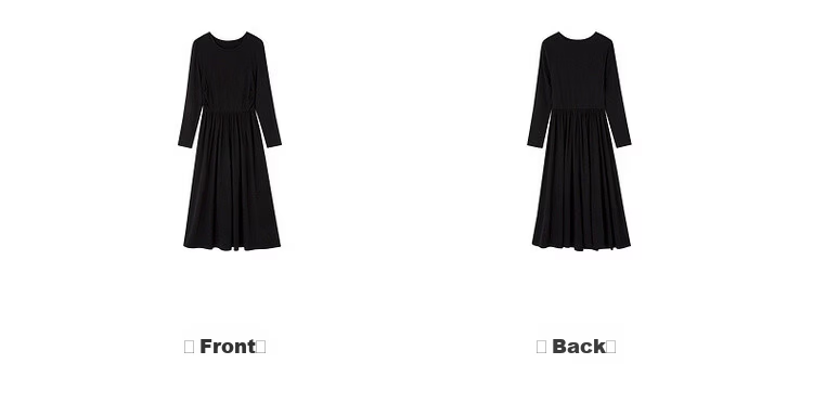 Mt Hepburn Retro French Spring Cloud Cotton Elastic Waist Petite Knit Long Dress for Women 13