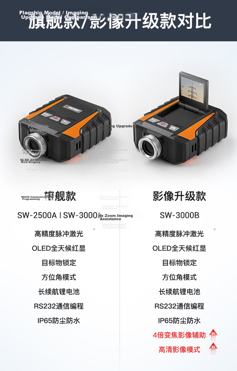 Shendawei Laser Rangefinder Telescope High-Precision Outdoor 3000m Infrared Azimuth Measurement SW-3000A 6