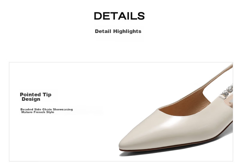 Belle Luminous Star Diamond French Style High Heels Women Summer 2026 New Beaded Pointed Toe Sandals JD041BH6 Silver Chunky Heel Size 39 17