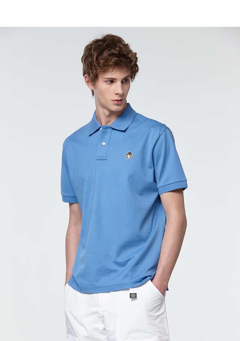 HAZZYS Men's Summer PHIZ Series Loose Classic Short Sleeve Polo Shirt ASTZE0DBI22 39
