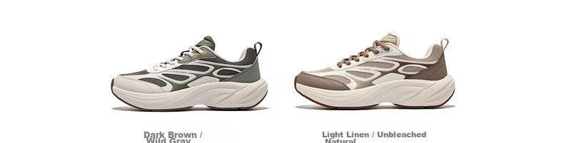 ERKE Men's Sports Shoes Leather Mesh Breathable New Casual Thick Sole Dad Shoes Fengxiwu 3.0 23