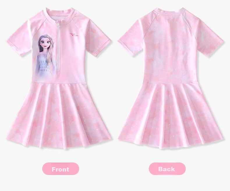 Disney Kids Girls Swimwear Cute Sun Protection Frozen Girl Swimsuit D35477 Light Pink Size 120 12